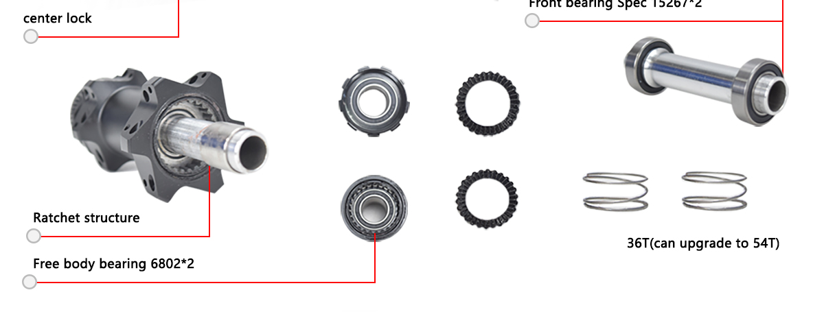 Disc brake hub center lock ratchet 36T Disc brake hub center lock ratchet 36T