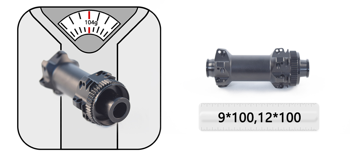 Front hub 9*100mm or 12*100mm Front hub 9*100mm or 12*100mm