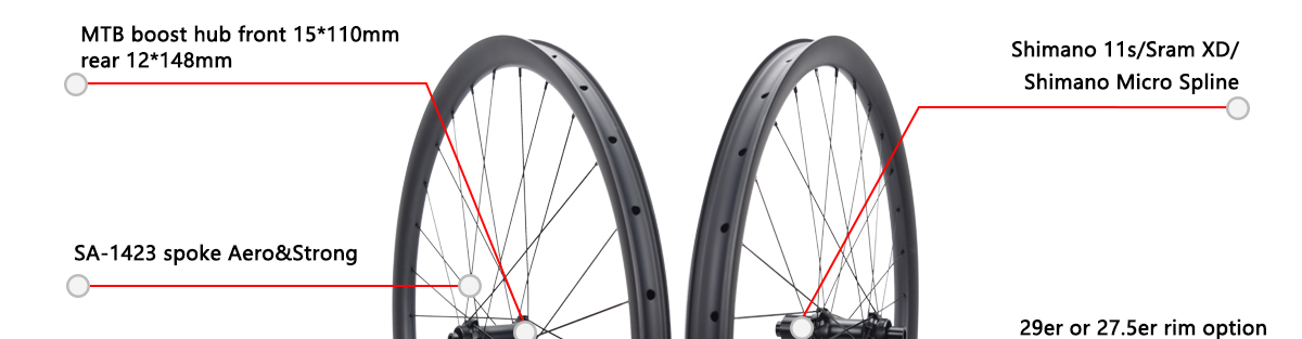 Moutain bike carbon wheels asymmetry 29er for shimano11s/Sram XD/Shimano Mircro Spline 12s Moutain bike carbon wheels asymmetry 29er for shimano11s/Sram XD/Shimano Mircro Spline 12s