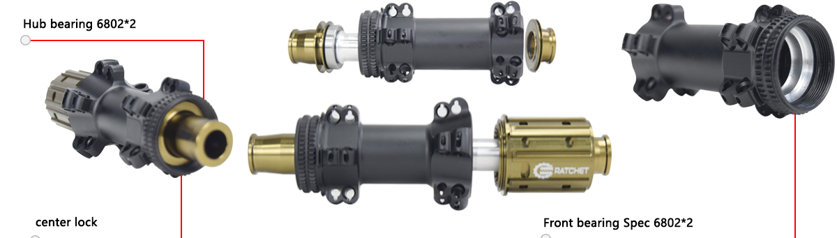 Disc brake Center lock bike hub for carbon spoke 20 holes