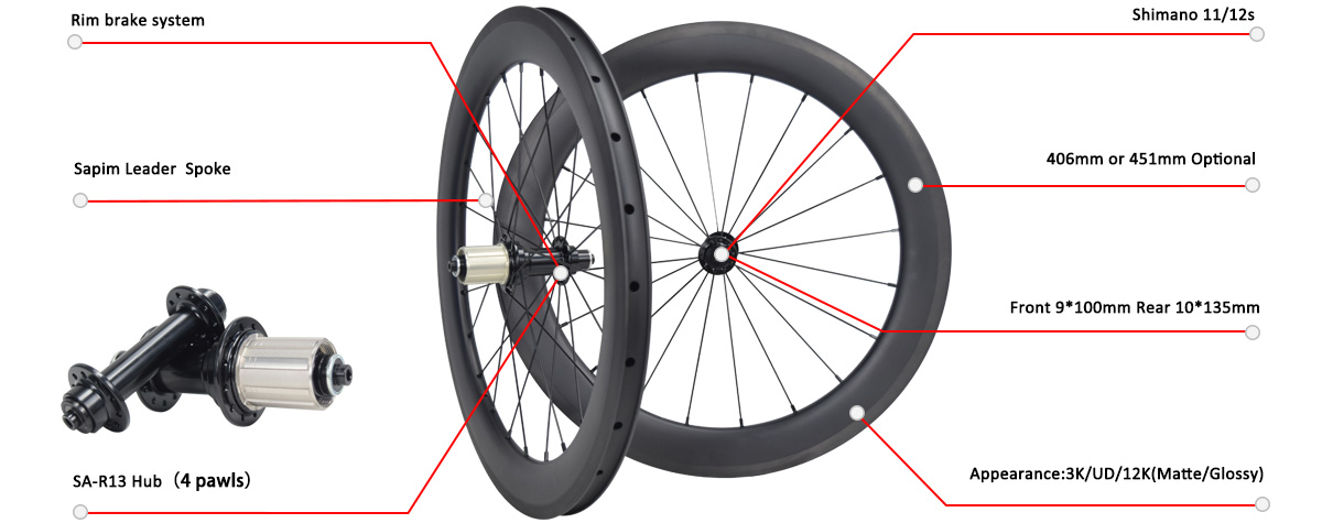 406/451 BMX rim brake wheels SA-R13