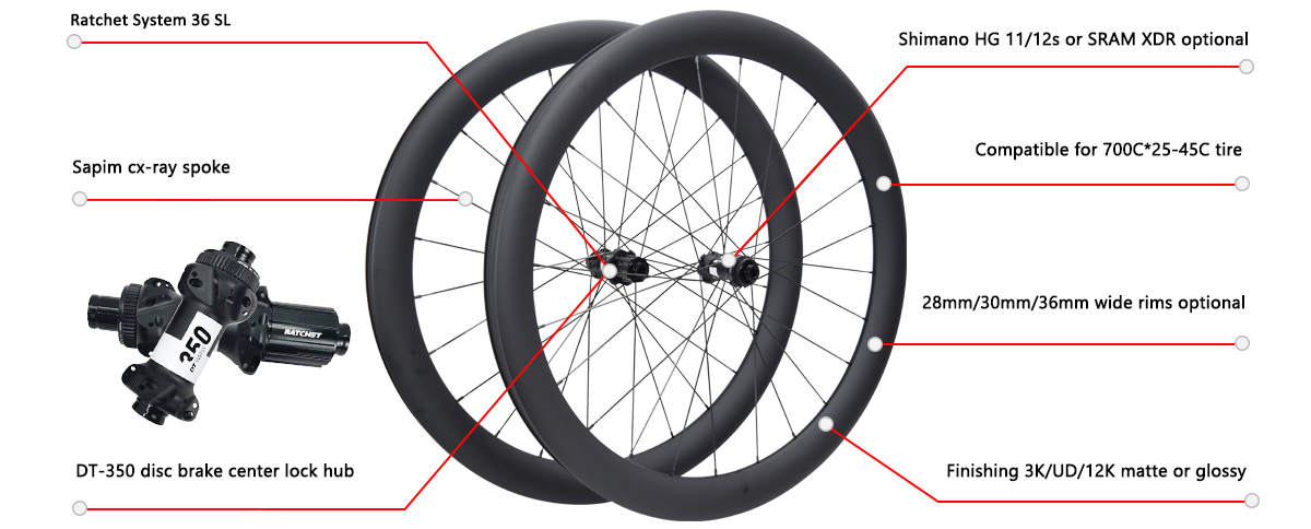DT350 road bike disc brake carbon wheels