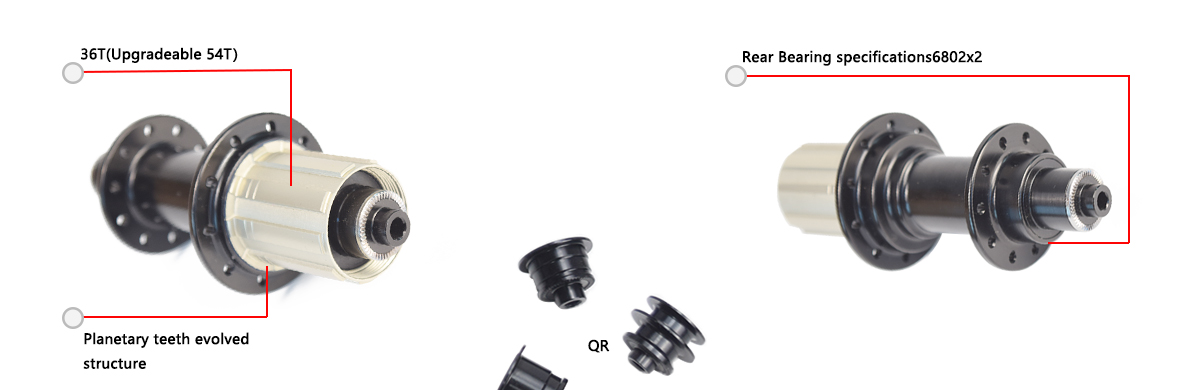 Bicycle hub rim brake 4 pawls 