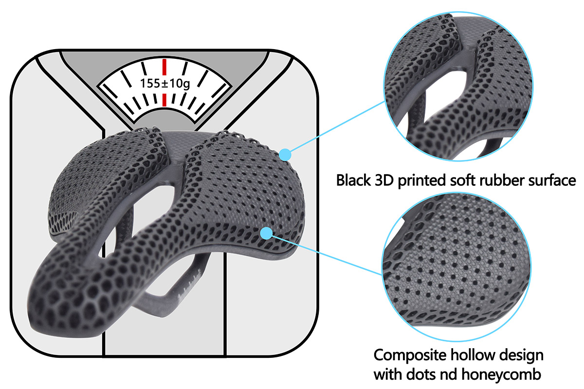 3D Printed Bicycle carbon fiber Saddle