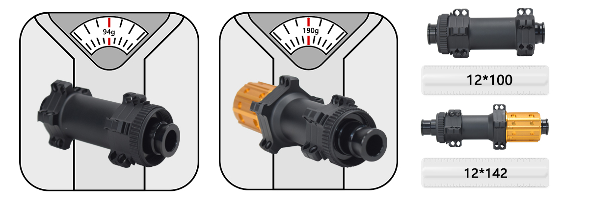 center lock hub front 12*100mm rear 12*142mm